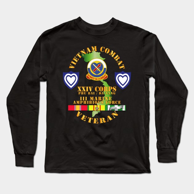 Vietnam Combat Veteran w XXIV Corps Long Sleeve T-Shirt by twix123844